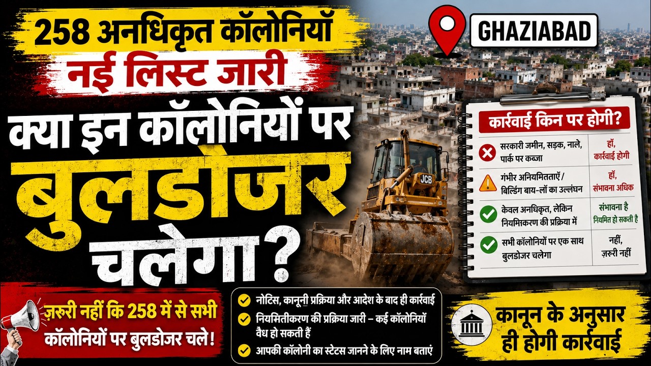 List of Unauthorized Colonies in Ghaziabad | Will Bulldozers Roll Over These Colonies? | Unauthor...