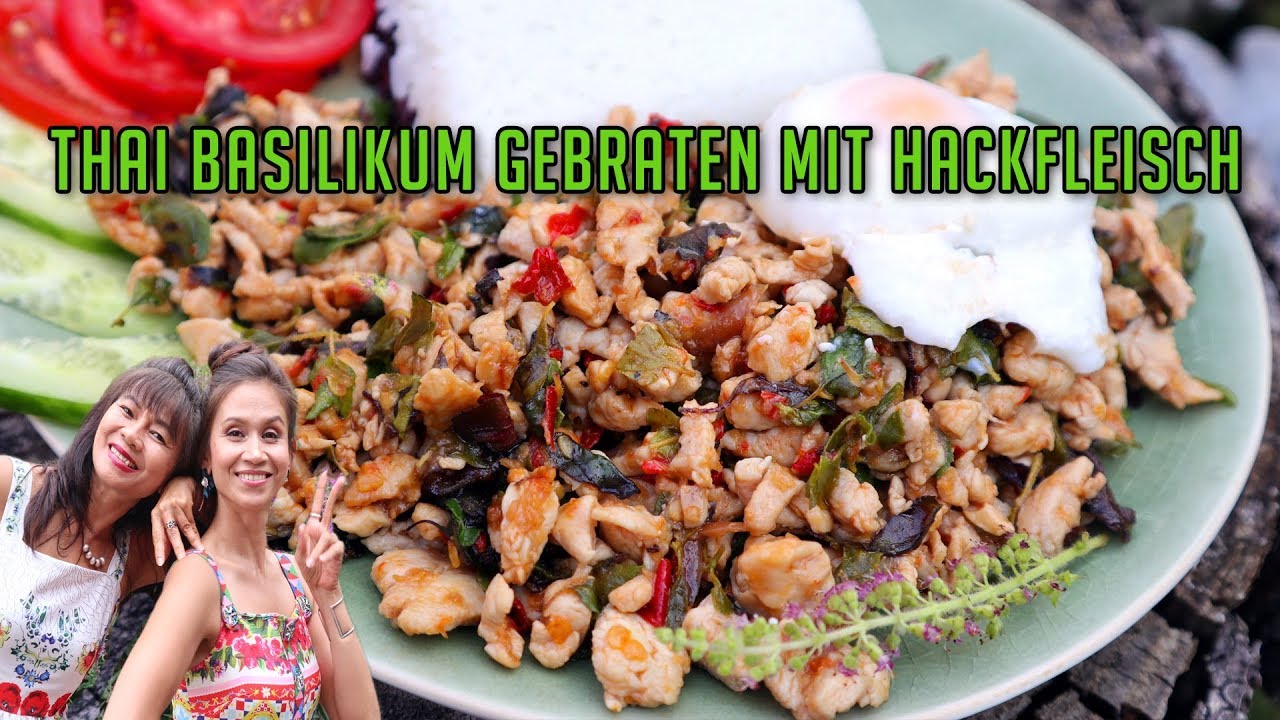 WOK REZEPT Thailändisch | Krapau Basilikum gebraten mit Hähnchen 🥘 | Original Thai Streetfood