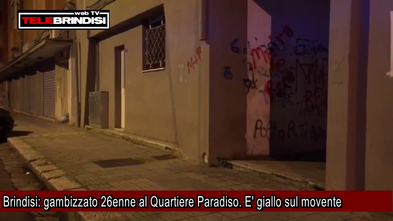 Brindisi, gambizzato 26enne al Quartiere Paradiso  E' giallo sul movente