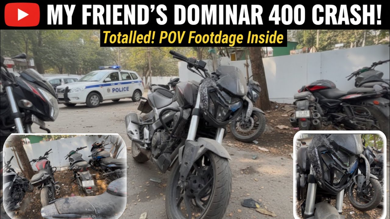 Dominar 400 accident ||Total loss