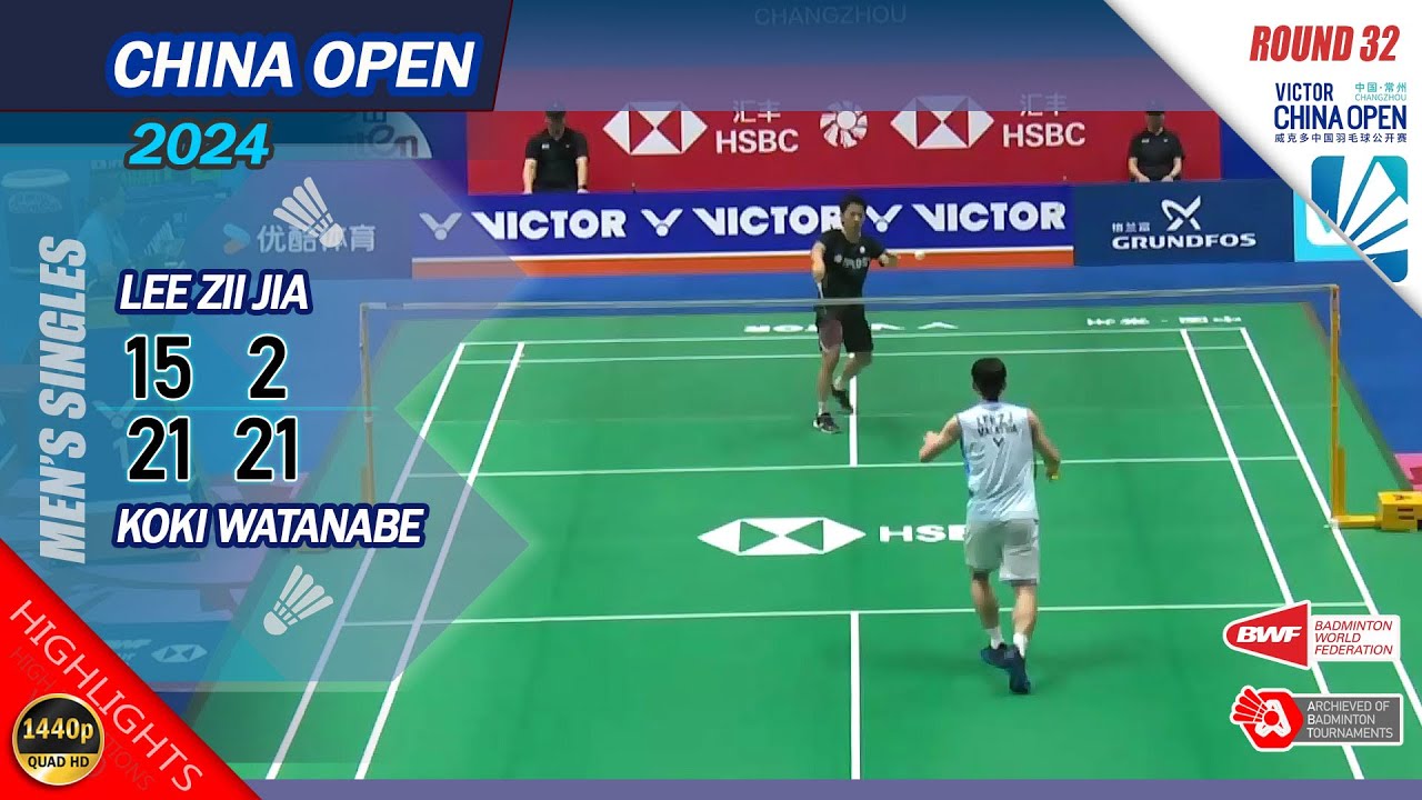 Lee Zii Jia vs Koki Watanabe | China Open 2024 | R32 MS Highlights