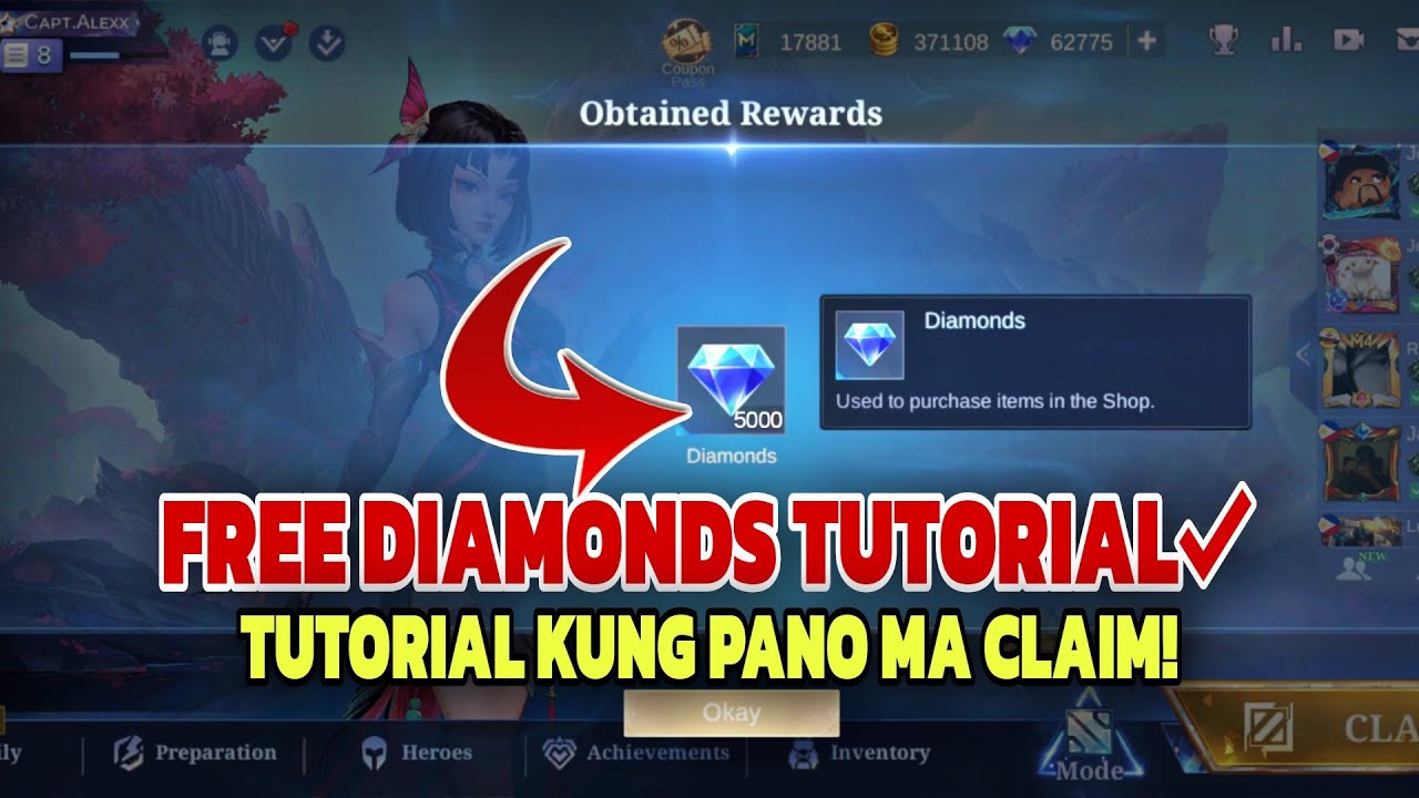 FREE DIAMONDS SA MOBILE LEGENDS•BAGONG TRICK CLAIM AGAD✓ ALEXIS TRICK MLBB