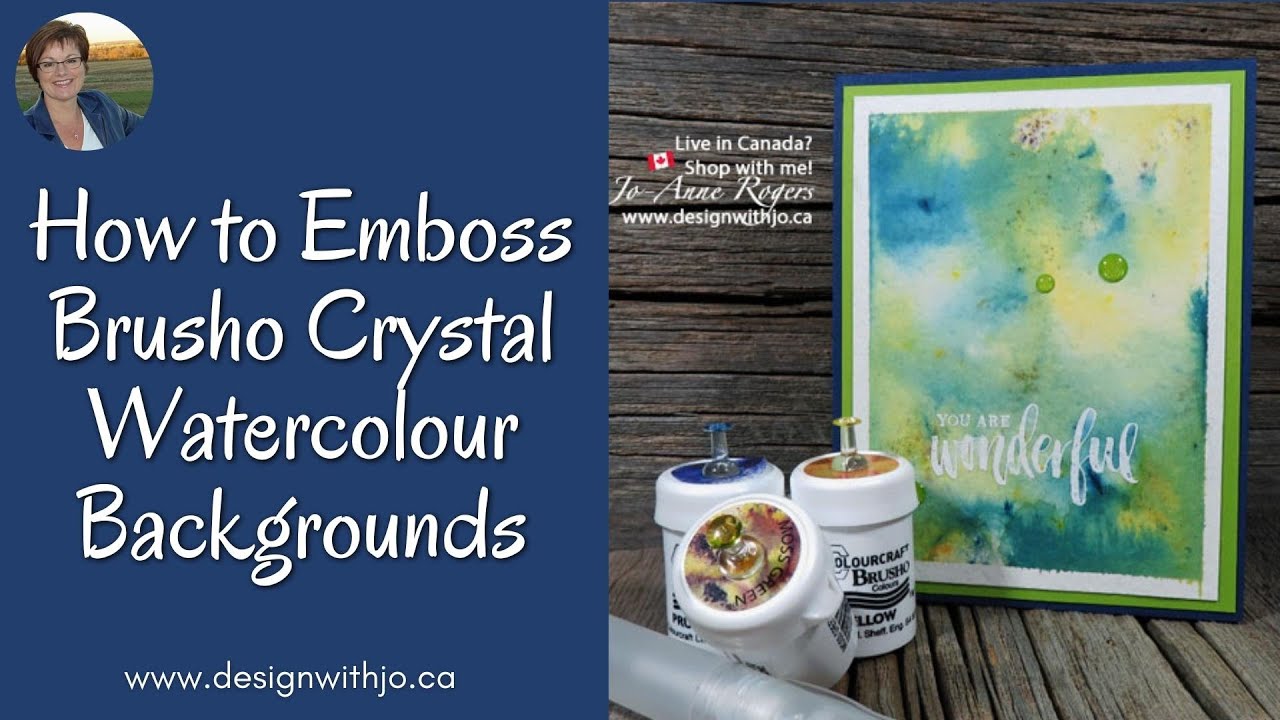 How to Emboss Brusho Crystal Watercolour Backgrounds