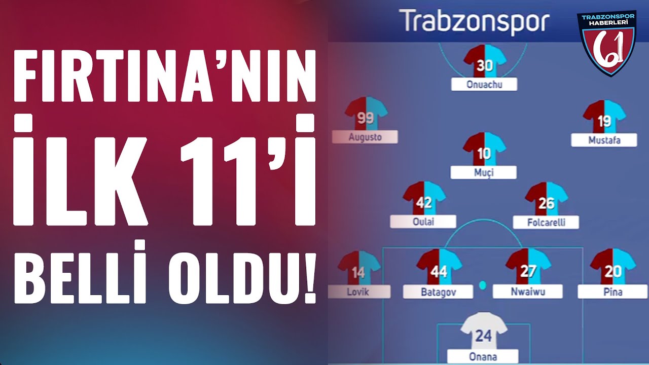 Trabzonspor'un Samsunspor Karşısındaki İlk 11'i Belli Oldu! İşte Karadeniz Derbisinde İlk 11'ler