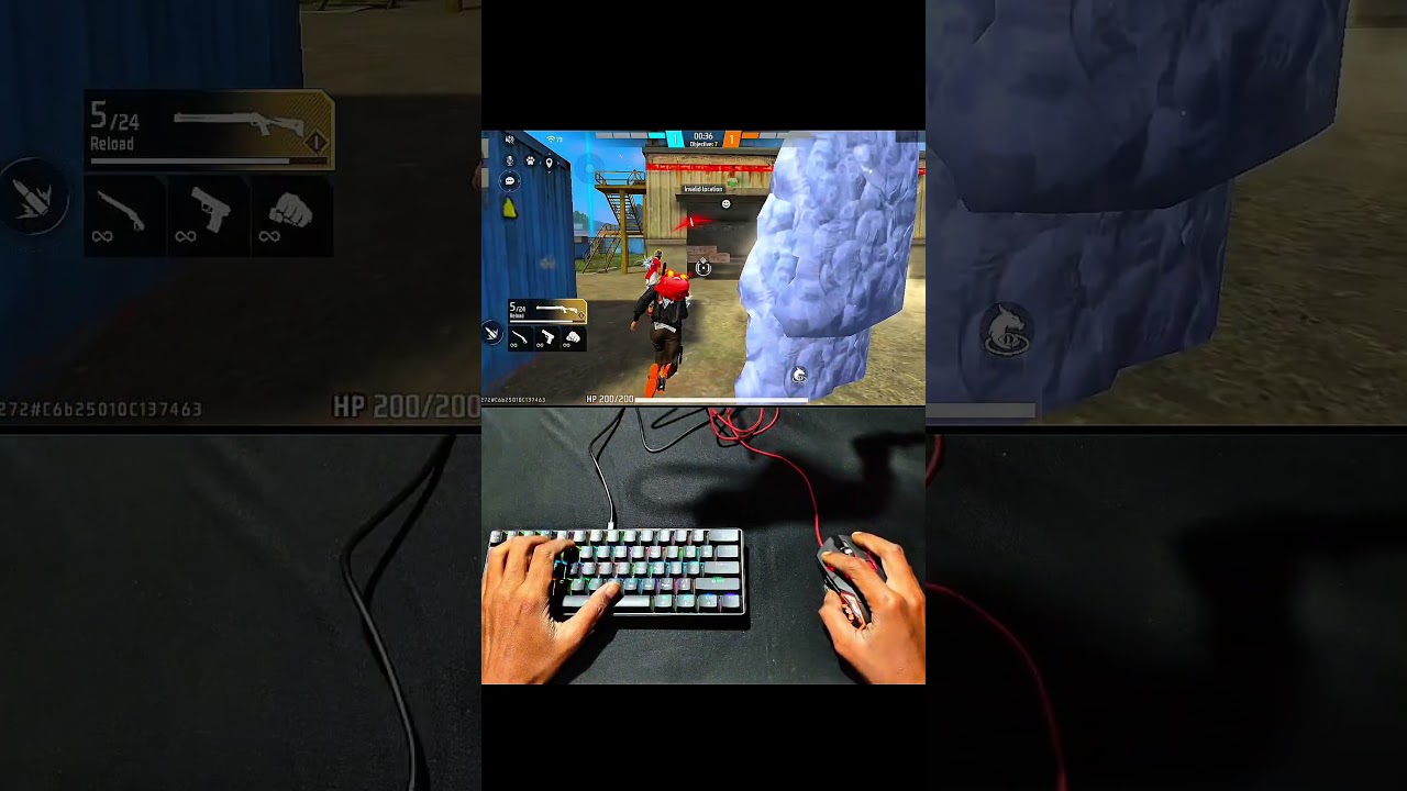 Free Fire Gaming keyboard mouse🖱️⌨️📲 Gameplay 