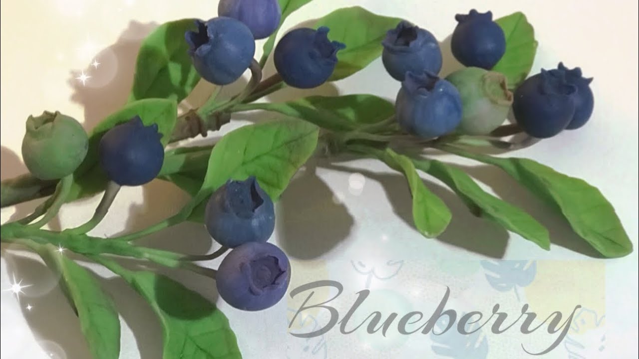 DIY | Flexible cold porcelain blueberries tutorial | توت بعجينة السيراميك المرنة