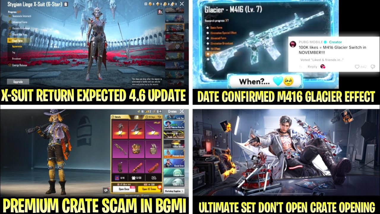 Biggest Scam😡X-Suit Return | M416 Glacier Effect Upgrade Date Confirmed | Premium Crate Scam in Bgmi