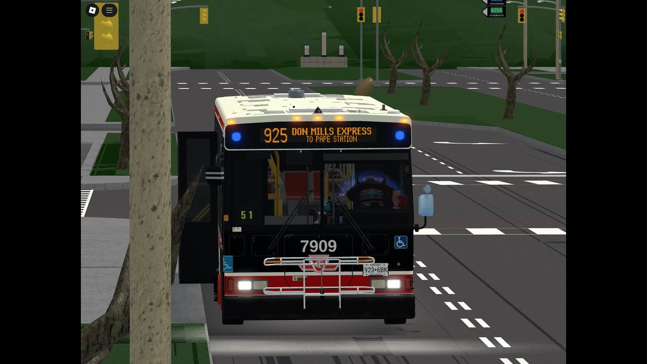 Toronto Transit Commission ROBLOX 2006 Orion VII OG Diesel 7909 on Route 925 Don Mills Express