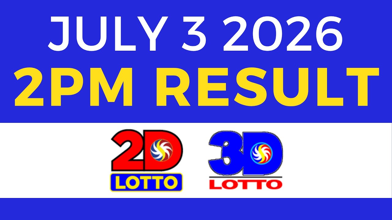 Lotto Result Today 2PM July 3 2026 | EZ2 Swertres PCSO