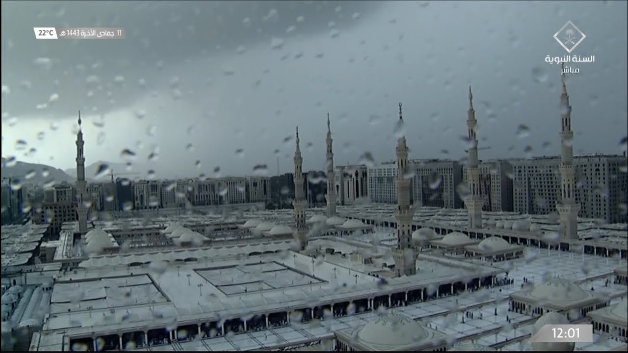 تحت زخات المطر😍🌧 - أذان الجمعة الأول للشيخ سامي ديولي 11 جمادى الآخرة 1443هـ