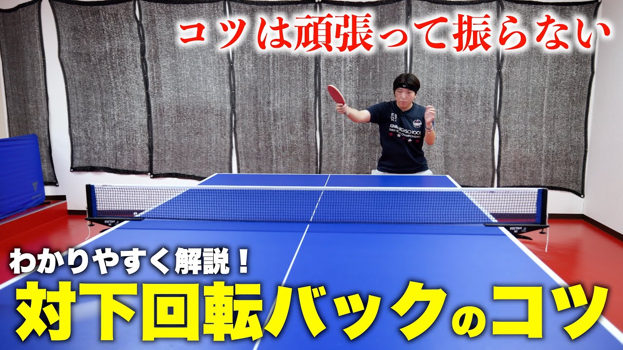 対下回転バックドライブのコツ！頑張らなくていいんです！　#tabletennis #卓球