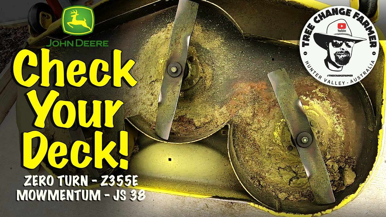 John Deere Z355E & JS38 - STOP THE RUST! -  Mower Deck Maintenance  #mowermaintenance #diy