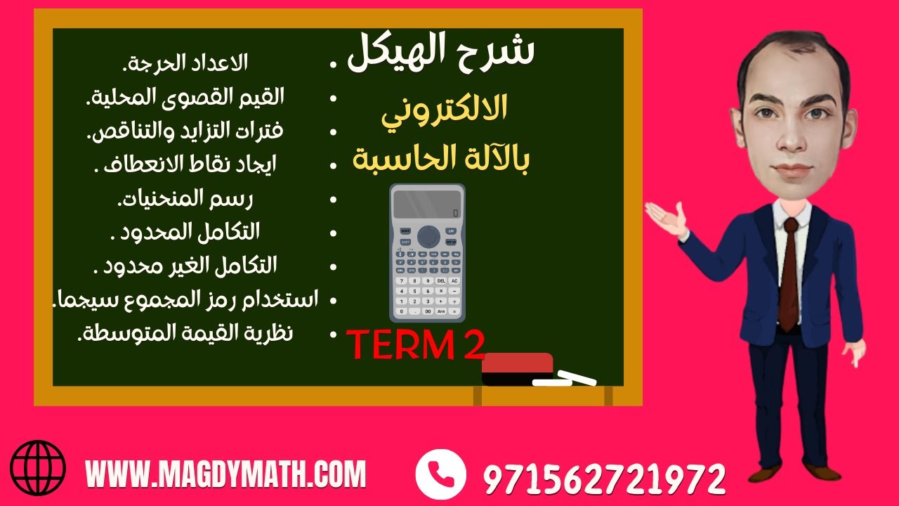 حل الهيكل الالكتروني بالالة الحاسبة  منهاج الرياضيات للصف الثاني عشر متقدم المنهاج الوزاري