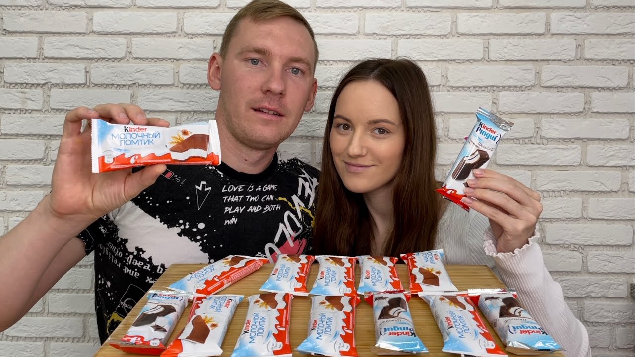 МУКБАНГ КИНДЕР ЛОМТИКИ  Kinder Pingui ЧЕЛЛЕНДЖ MUKBANG KINDER SLICES CHALLENGE