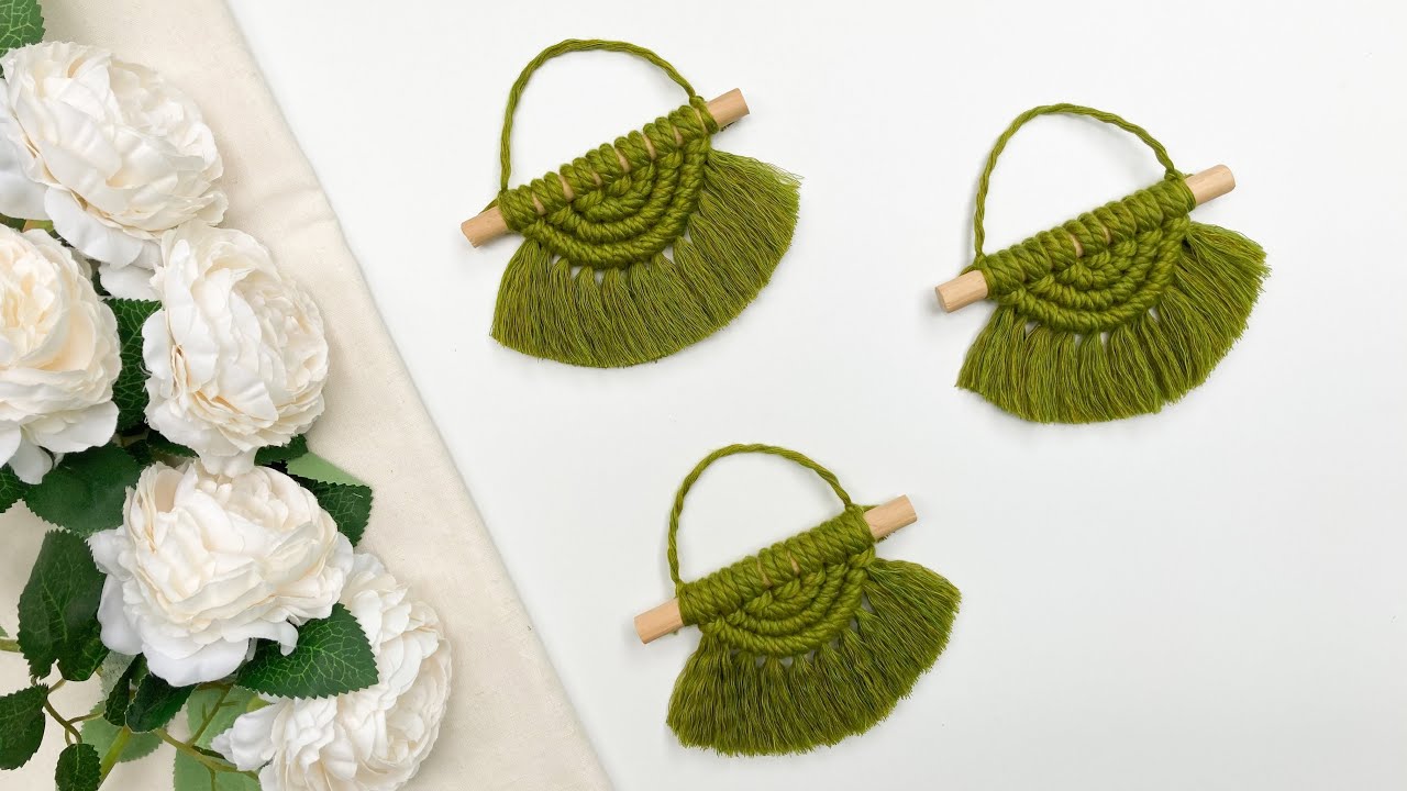 Semi Lunar Macrame Wall Hanging | Mini Semi Circle Macrame
