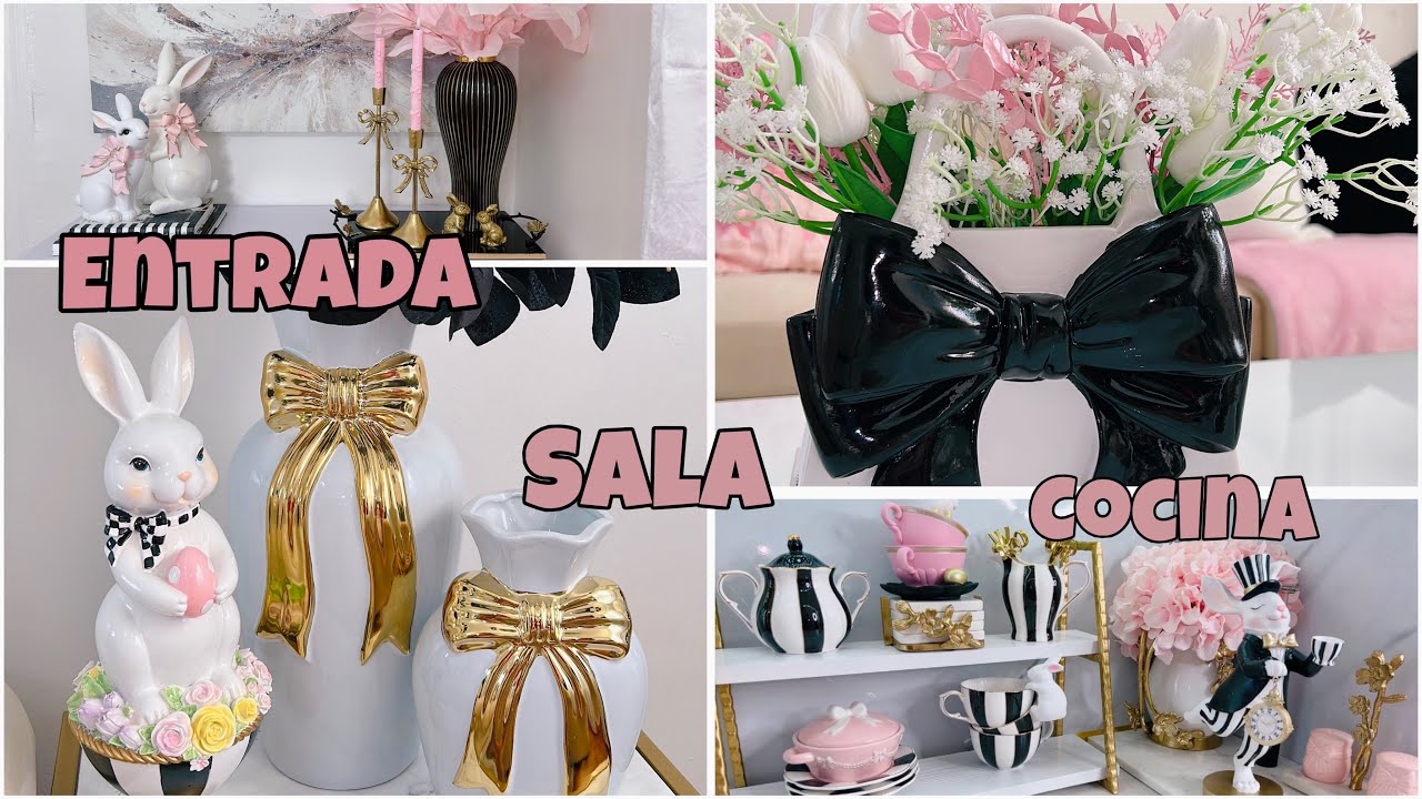 ENTRADA, COMEDOR, SALA Y COCINA! Decoración de mi Hogar! Easter 2026 detalles en color Negro 🖤