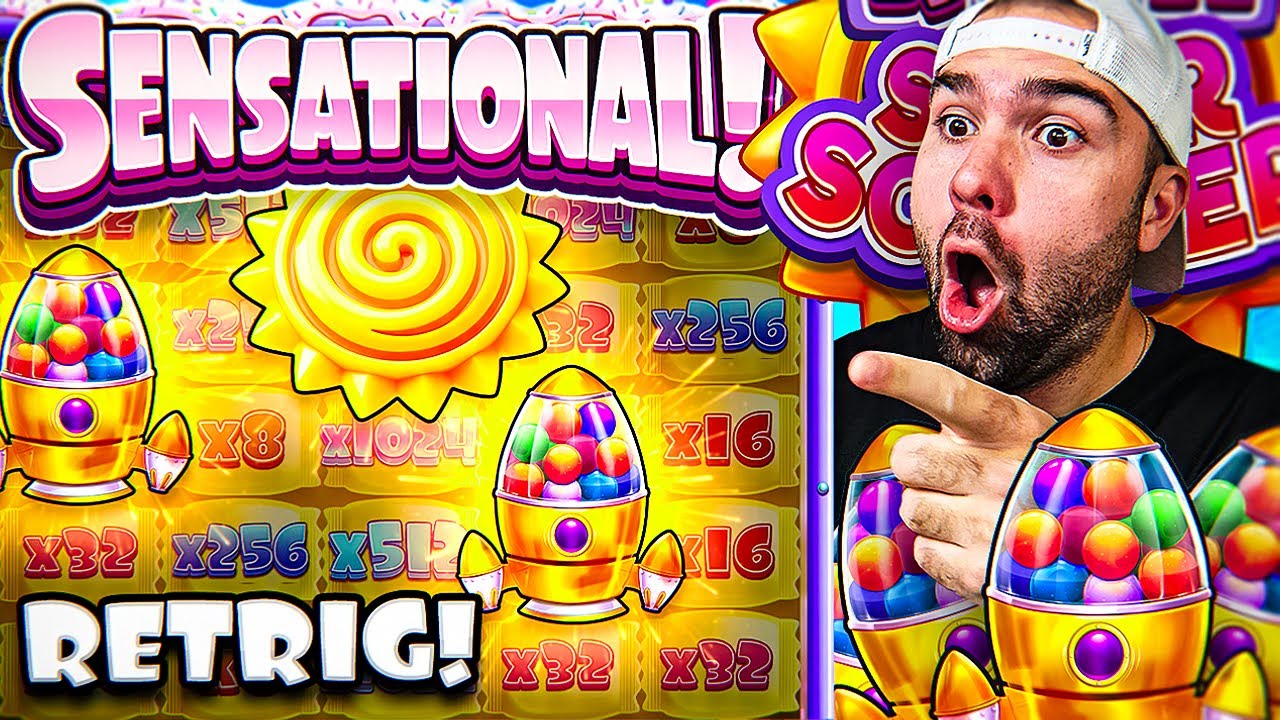 RARE Sugar Rush Super Scatter Retrigger On The ALL IN!