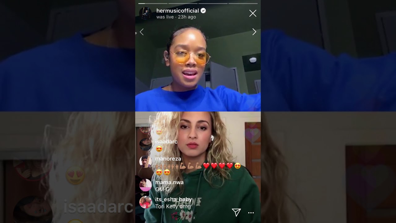 TORI KELLY ON H.E.R’S “GIRLS WITH GUITARS” IG LIVE FULL VIDEO
