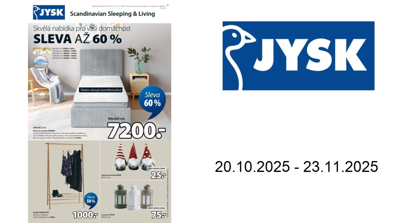 Leták JYSK - Skvělá  nabídka pro vaši domácnost - 20.10.2025 - 23.11.2025