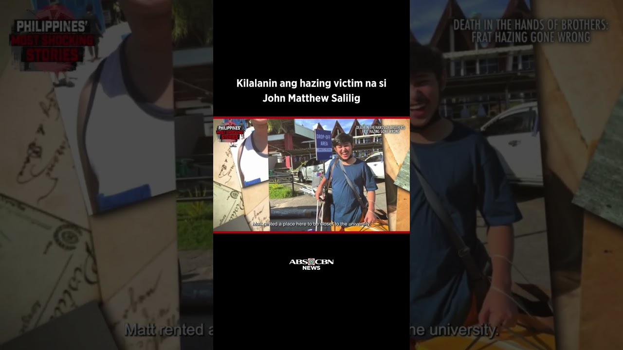 Kilalanin ang hazing victim na si John Matthew Salilig. #PHShockingStories