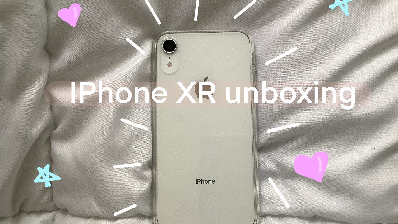 Unboxing white IPhone XR// Asmr