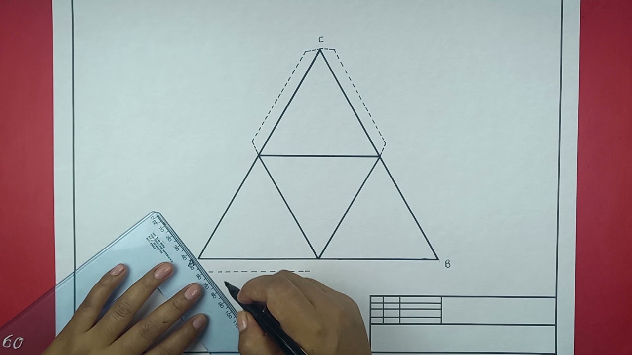 🎨  POLIEDROS "TRAZADO DEL TETRAEDRO"