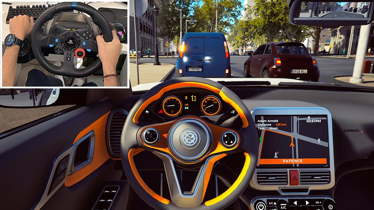 Day 6 - Taxi Life: A city driving simulator gameplay (Logitech G29 )