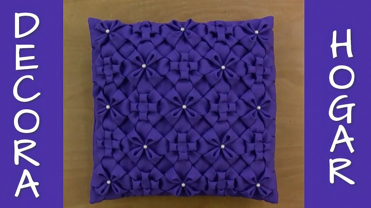 💜Cojín Drapeado Preciosura💜SMOCKING CUSHION-CAPITONE-FABRIC MANIPULATION