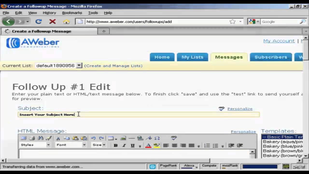 How Do I Set Up An Aweber Account?