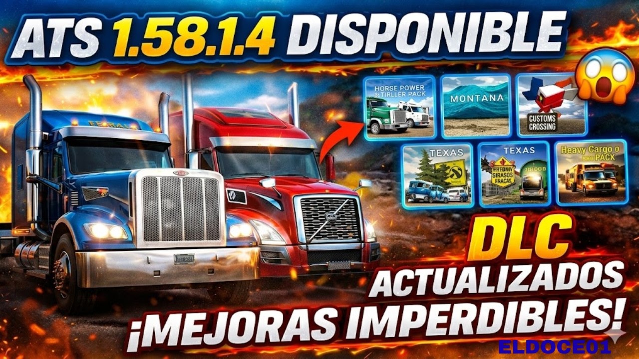 Descarga Gratis DLC ACTUALIZADO A LA 1.58.1.3s AMERICAN TRUCK SIMULATOR