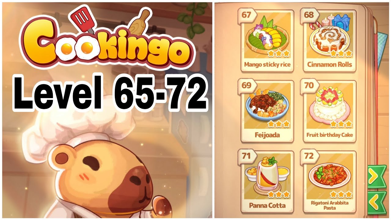 Cookingo Gameplay Level 65-72 Walkthrough 