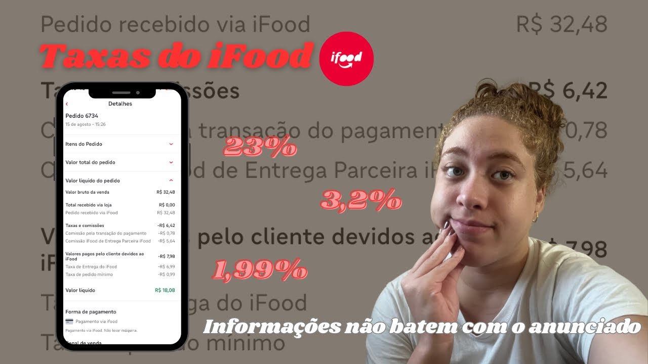TUDO SOBRE AS TAXAS DO IFOOD | Informa&ccedil;&otilde;es divergentes no site e app
