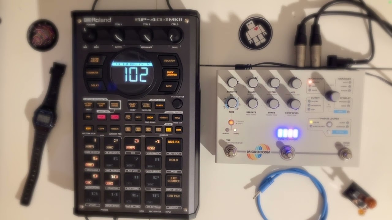 Ambient improvisation using asynchronous loops on the SP 404 mk2 and Hologram Microcosm