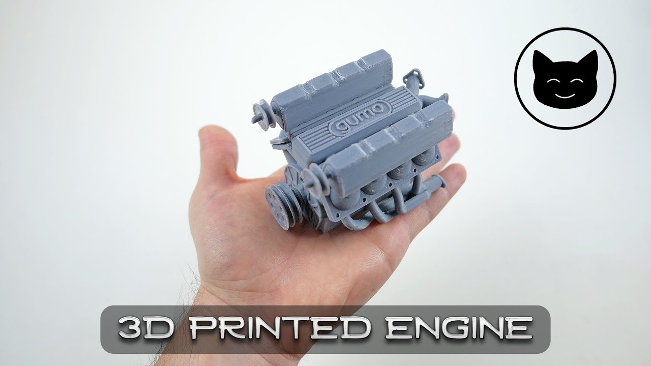 Working 3D Printed V8 Engine Build