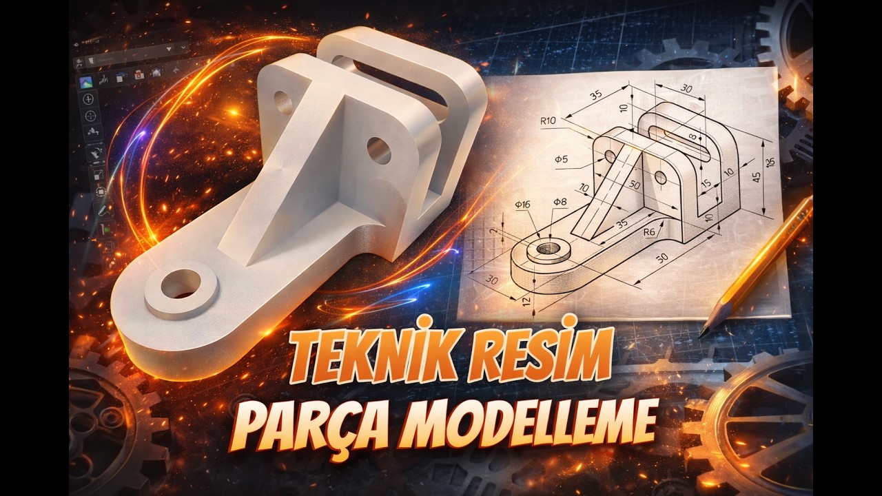 Blender’da Teknik Resimden 3D Modelleme | Ölçülü Parça Adım Adım Modelleme Eğitimi