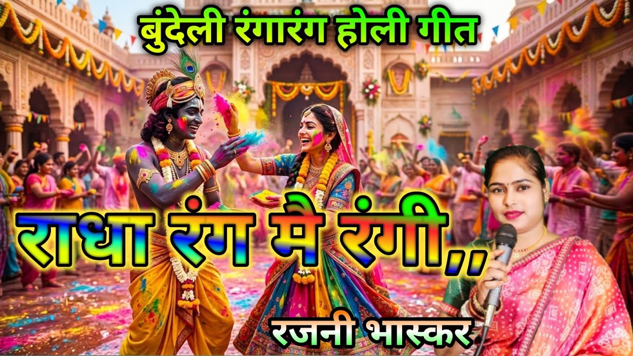 बुंदेली होली गीत//🫟राधा रंग मै रंगी🫟//रजनी भास्कर#trending #वायरल_वीडियो #बुंदेली #होली2026 #होली 