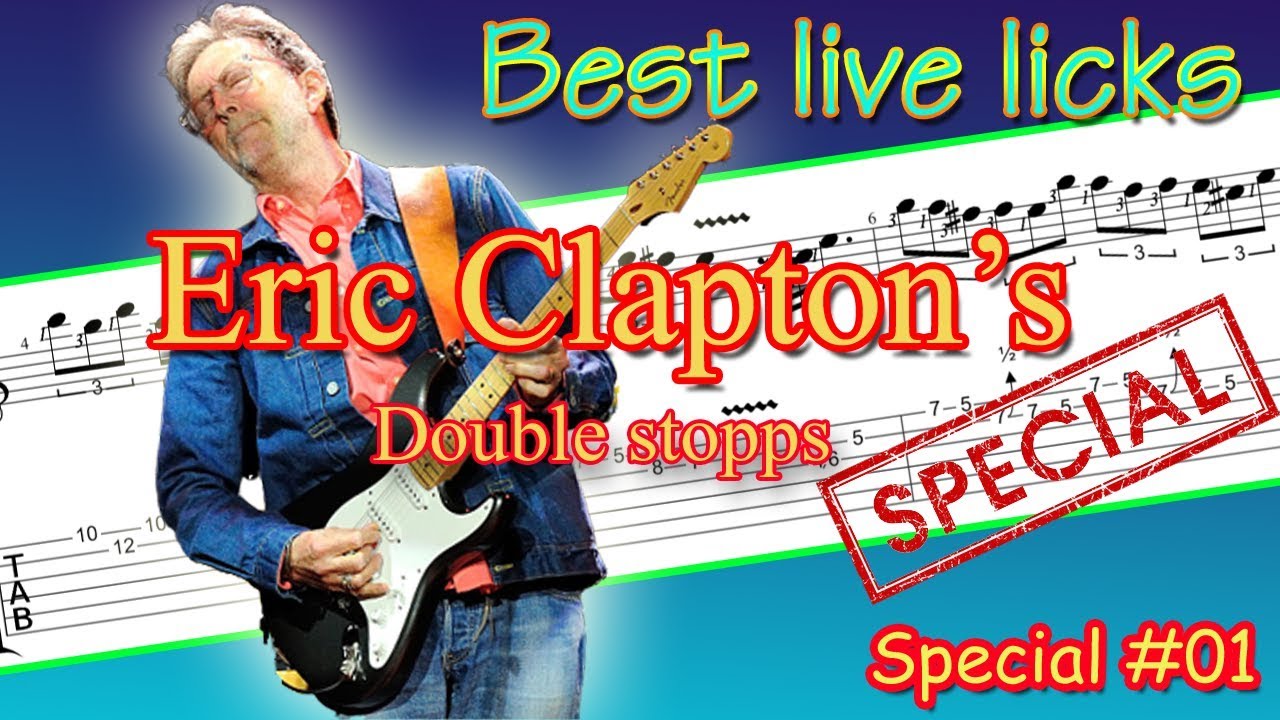 Eric Clapton's signature double stops - blues licks special #01