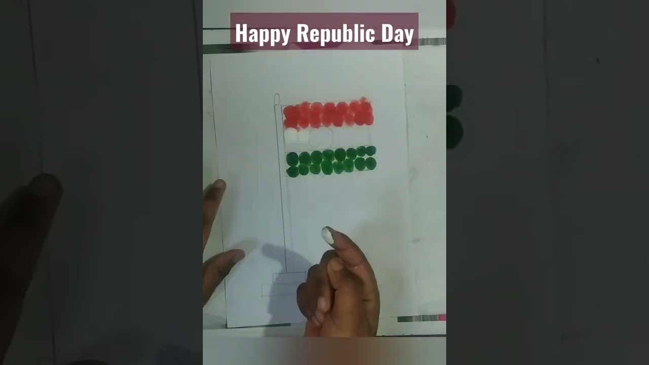Republic day painting/Independence day activity for kids#shorts/painting for kids