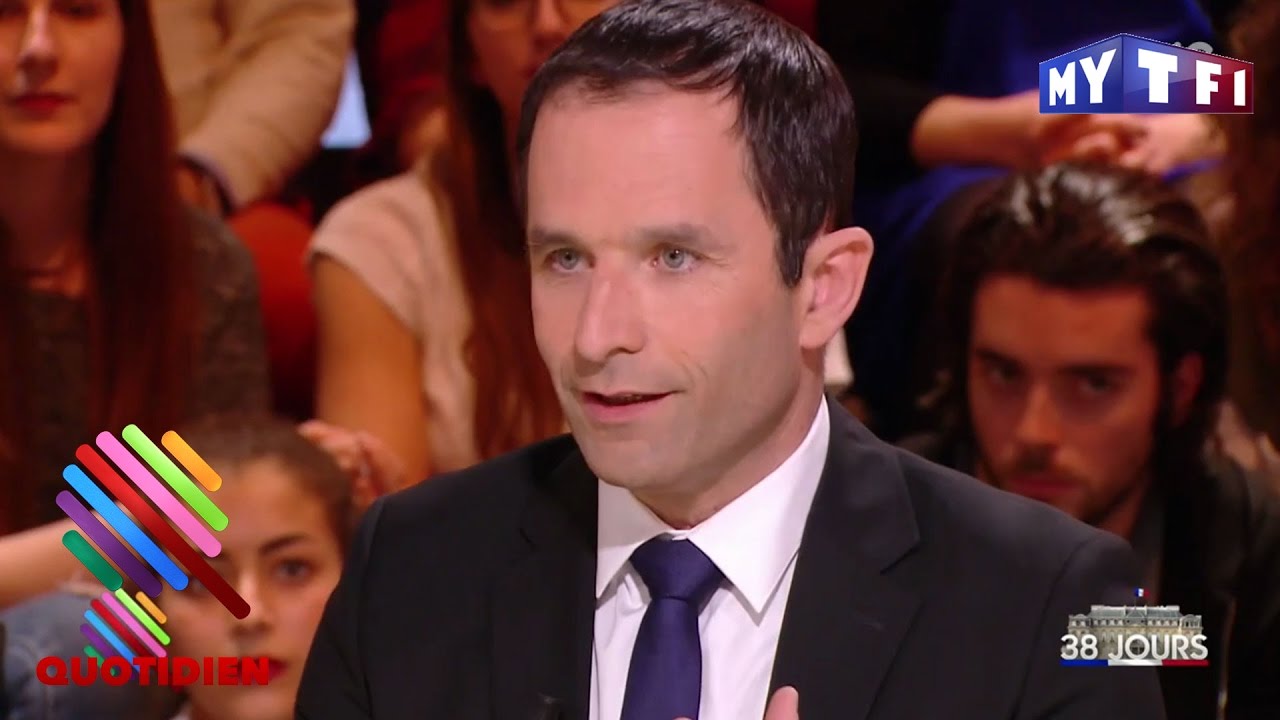 La campagne en 3 mots par Benoît Hamon - Quotidien du 17 Mars | Quotidien avec Yann Barthès