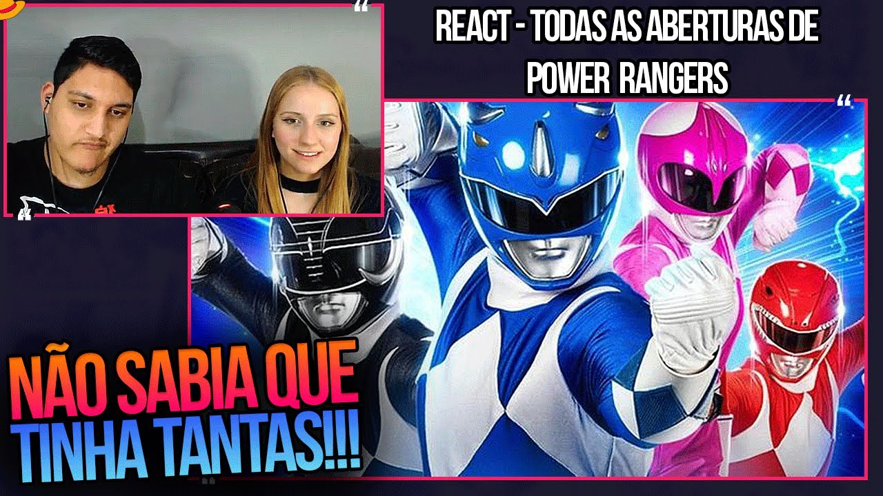 REACT EM CASAL - Power Rangers - Todas as Aberturas (1993-2020)