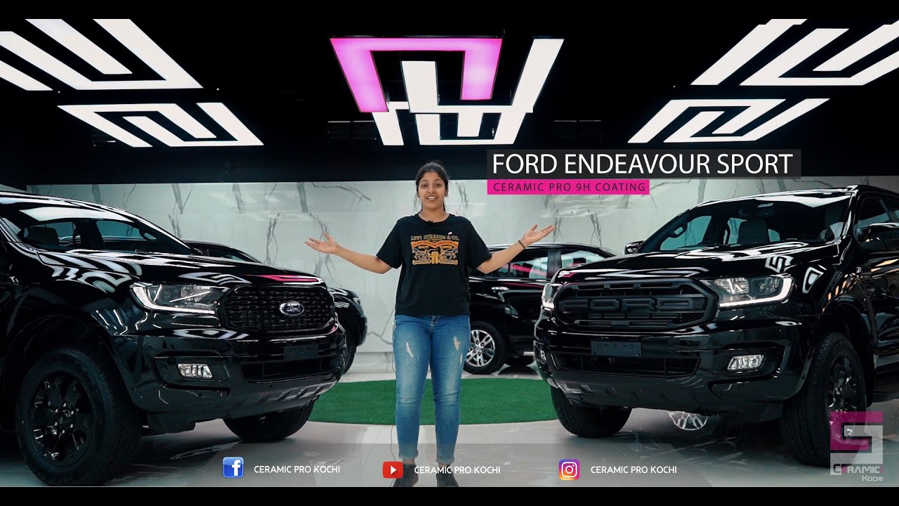FORD Endeavour Sport Ceramic Coating - Protected with Ceramic Pro 9h coating at Kochi 📞9777777654