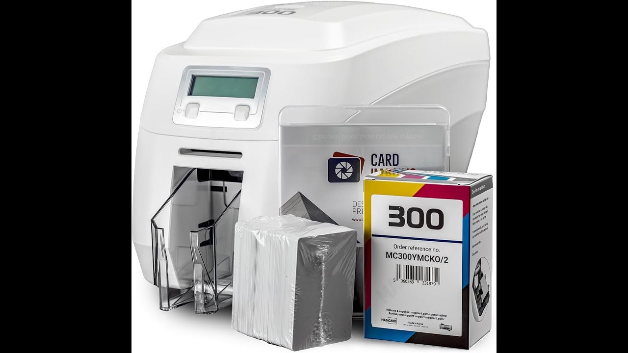 Magicard 300 Dual-Sided ID Card Printer | Complete Badge Maker Bundle for Offices & Events