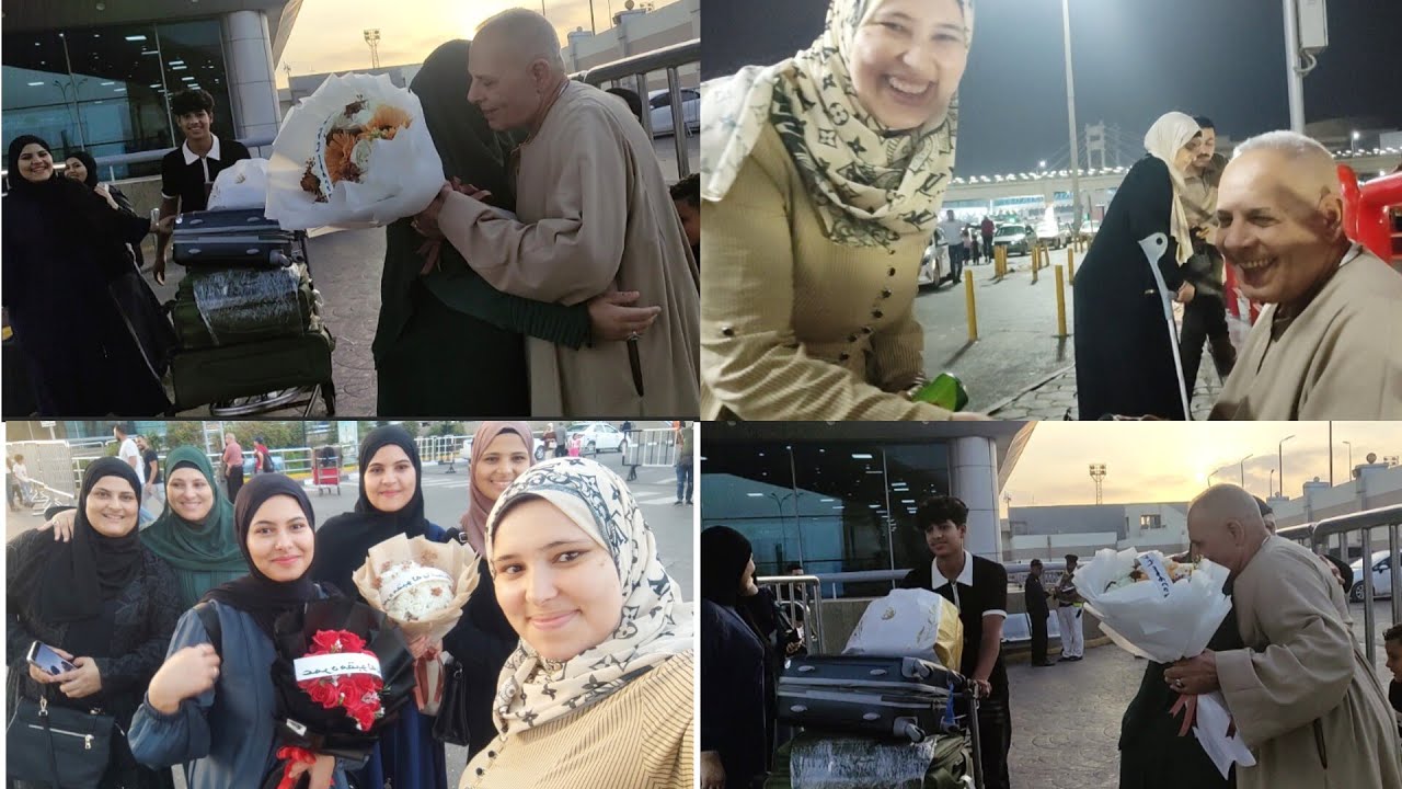 ابويا🧔جمعنا أنااخواتى نسافر المطار✈️نجيب سمورة وكانت المفاجأة🎉ولا احلا برجعتهم لينا بالسلامه🤲عقبال #