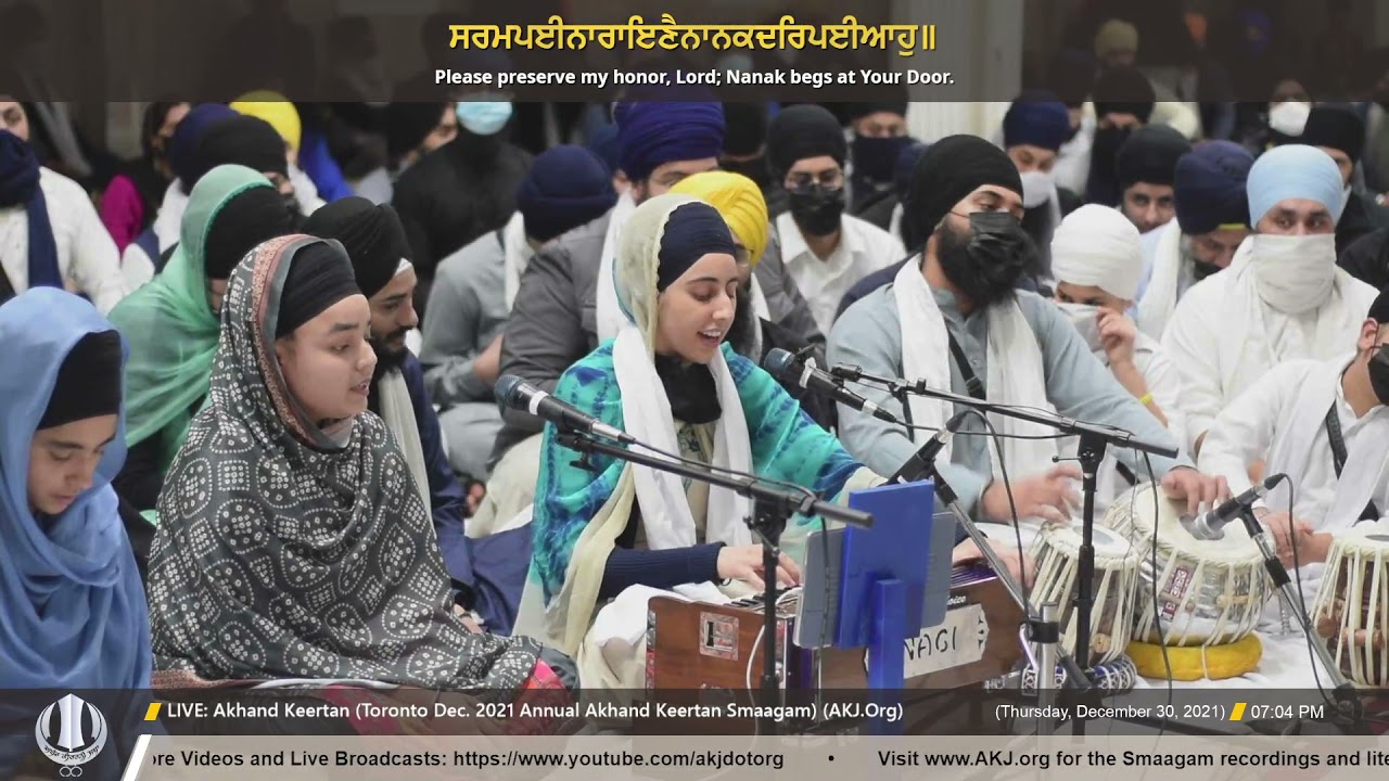 096 Bibi Harkiran Kaur Jee Toronto Thursday Evening Toronto Dec 2021 Annual Akhand Keertan Smaagam