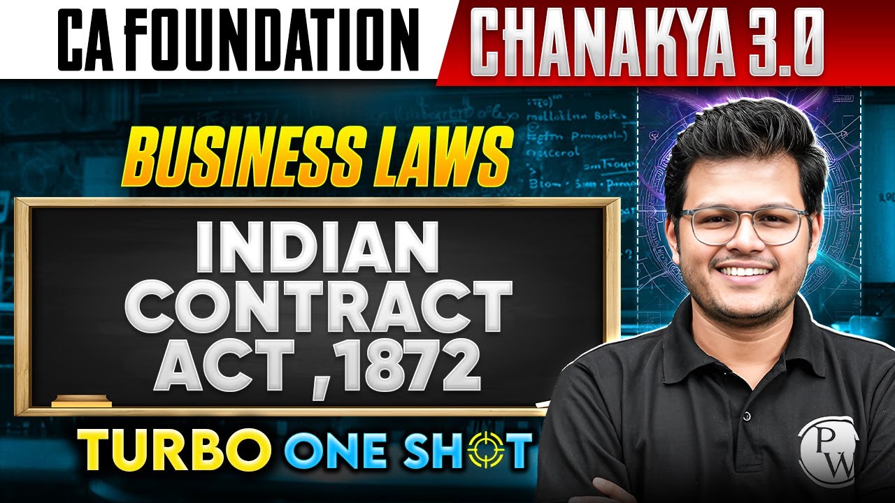 CA Foundation Business Laws: Indian Contract Act ,1872 | Turbo One Shot | CA Chaitanya Jain Sir