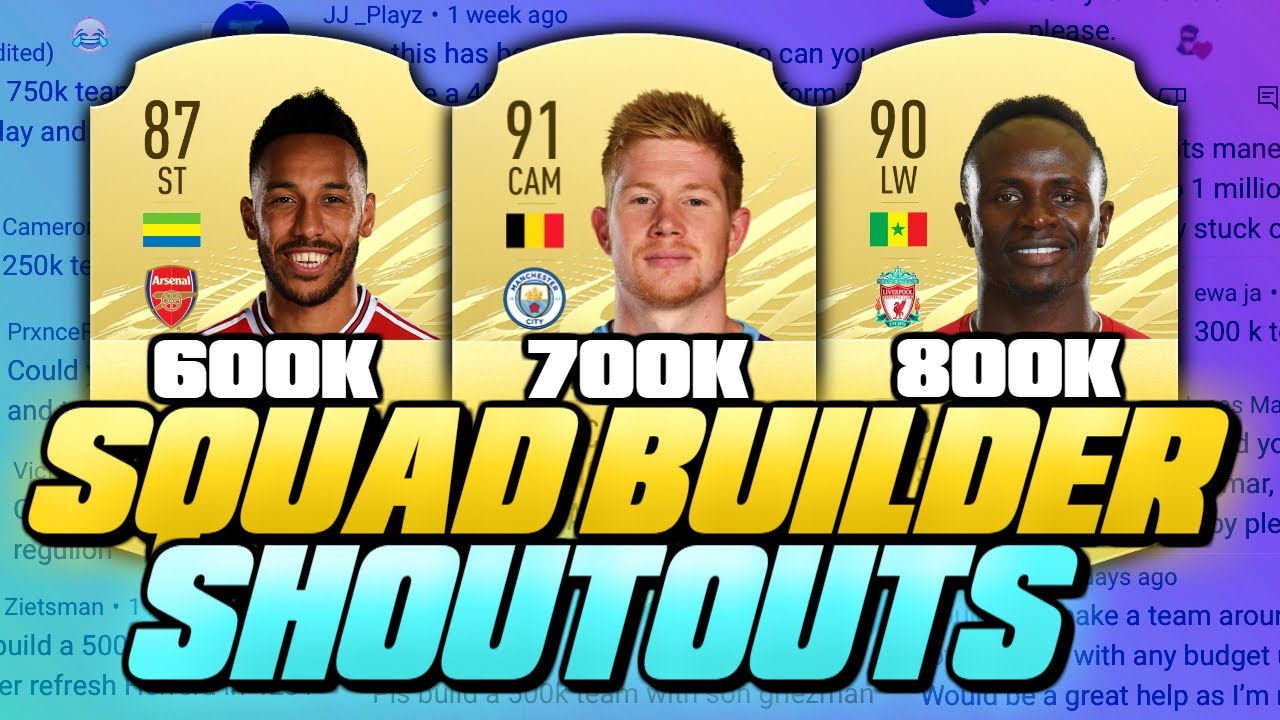 600K/700K/800K HYBRID FIFA 21 SQUAD BUILDER SHOUTOUTS