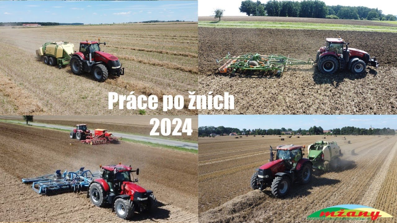 Polní práce po žních 2024 / lisování a obracení slámy, setí řepky  CASE IH TRACTORS