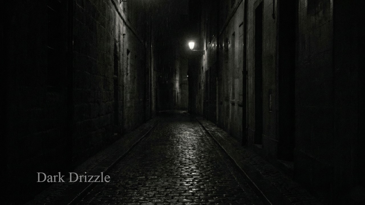 Dark Drizzle — Gentle Night Rain & Distant Piano for Deep Sleep