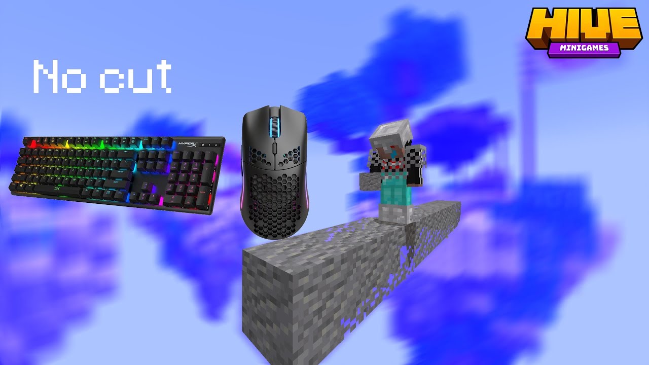 (No cuts and no music) 2 game play Hive skywars asmr Chill (4K 280FPS)