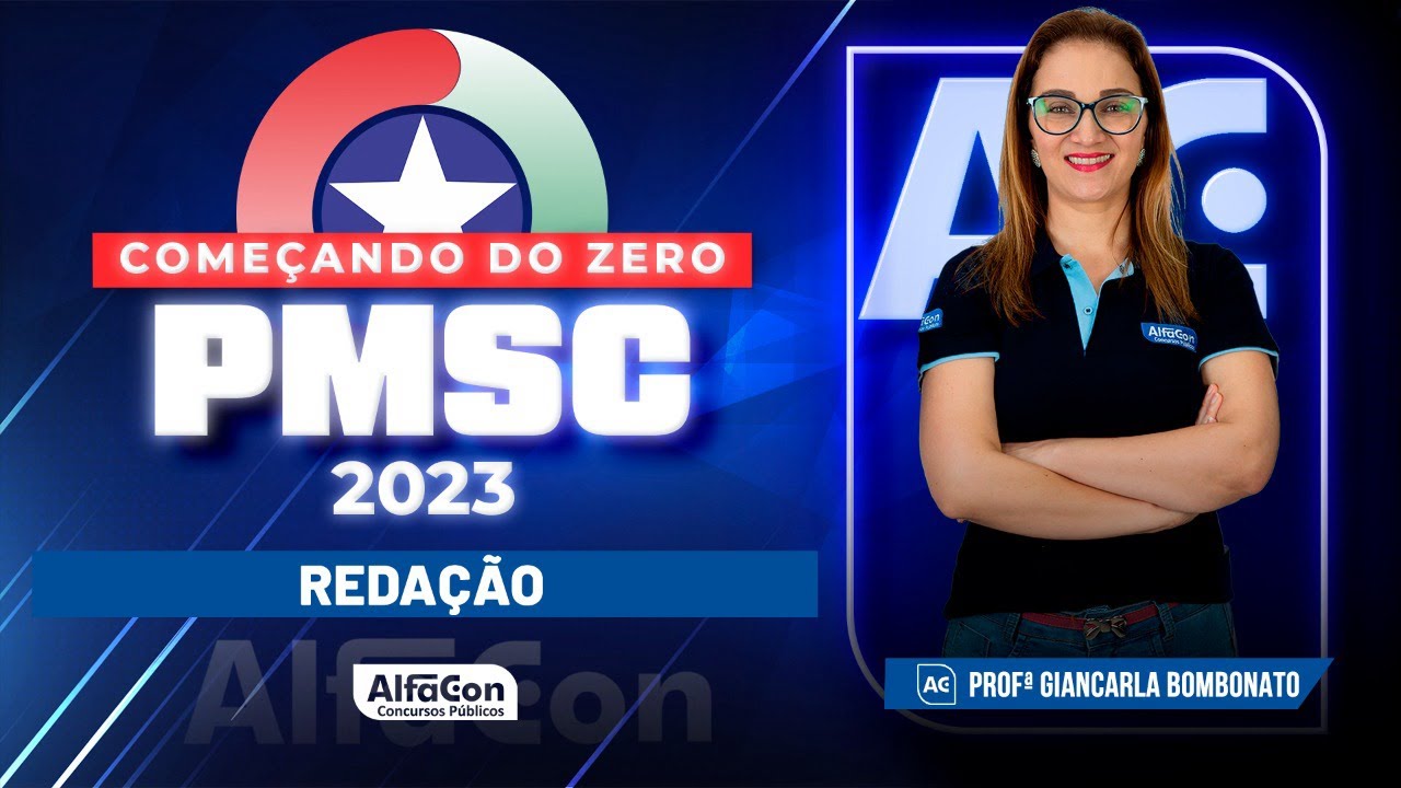Concurso PM SC 2023 - Começando do Zero - Redação - AlfaCon